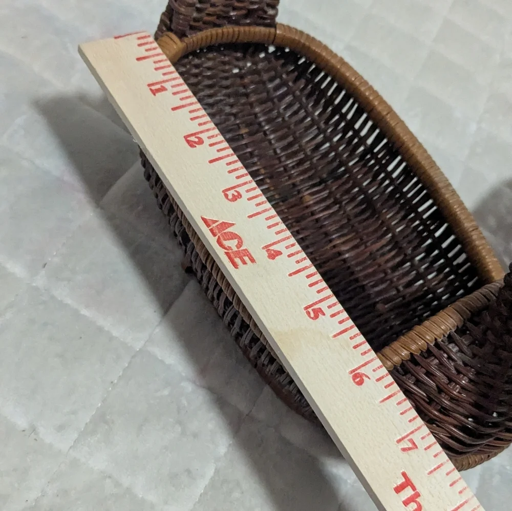 🦆🦆🦆cabincore Vintage Handmade Wicker Rattan Woven Wood Ducks